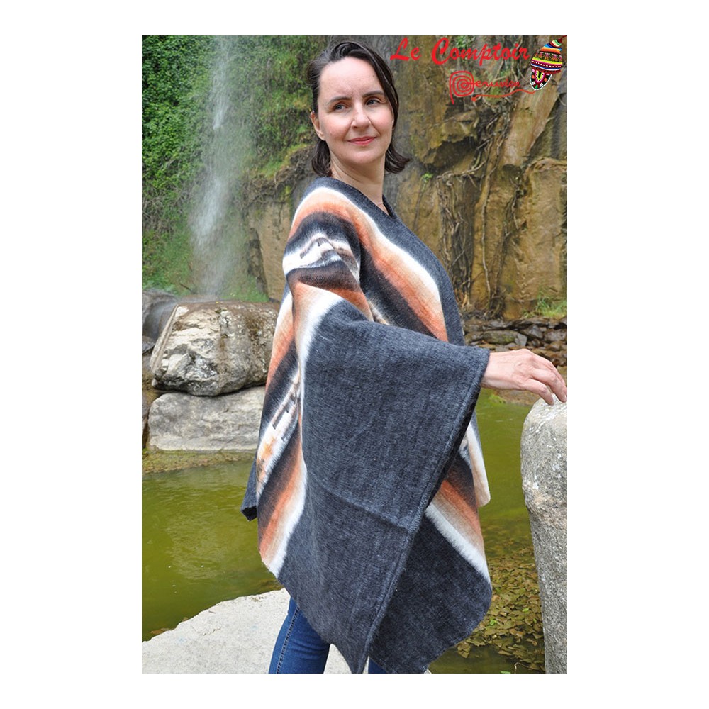 Poncho Chaud Style Indien/himalayen Pour Femme - Taille Adulte Multi-couleurs - Neuf Sans étiquettes