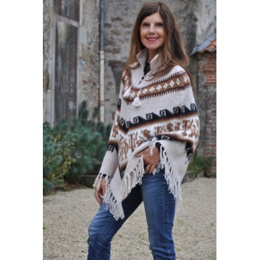 Poncho péruvien femme laine...