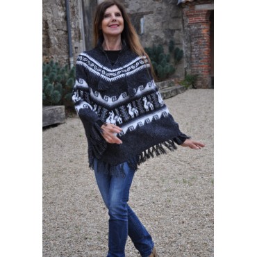 Poncho péruvien femme laine...