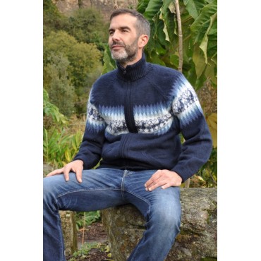 Gilet péruvien homme alpaga
